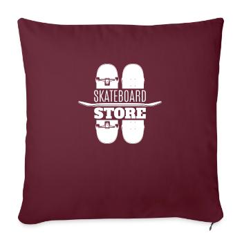 Skateboard SUP Surfing - Sofa pillowcase 17,3'' x 17,3'' (45 x 45 cm) - burgundy - Front