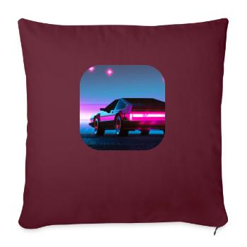 Retour aux années 80 | Synthwave - Housse de coussin décorative 45 x 45 cm - bordeaux - Devant
