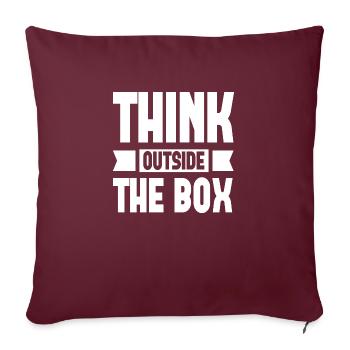 Think Outside The Box - Sofakissenbezug 45 x 45 cm - Burgunderrot - Vorne