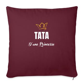 tata d'une princesse - Housse de coussin décorative 45 x 45 cm - bordeaux - Devant