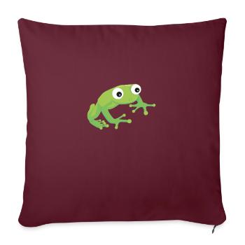 Frosch - Sofakissenbezug 45 x 45 cm - Burgunderrot - Vorne