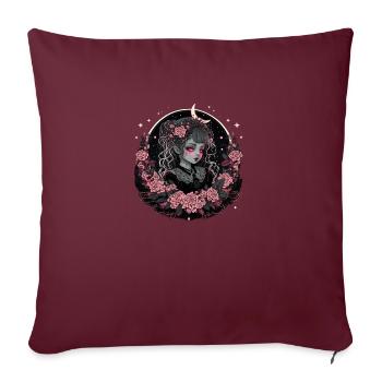 Viktorianische Gothic Sailor Lady - Sofakissenbezug 45 x 45 cm - Burgunderrot - Vorne