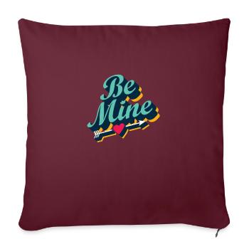 Sois à moi - Housse de coussin décorative 45 x 45 cm - bordeaux - Devant