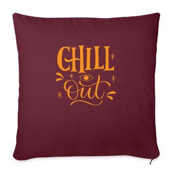 Se détendre - Housse de coussin décorative 45 x 45 cm - bordeaux - Devant