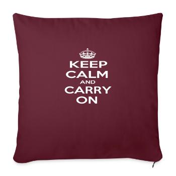 RESTEZ CALME - Housse de coussin décorative 45 x 45 cm - bordeaux - Devant