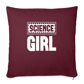 Fille de sciences - Housse de coussin décorative 45 x 45 cm - bordeaux - Devant