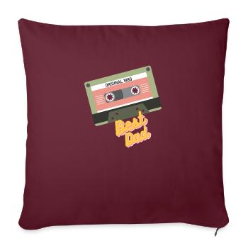 1990 Best Dad - Sofakissenbezug 45 x 45 cm - Burgunderrot - Vorne