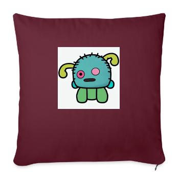 Fourrure - Housse de coussin décorative 45 x 45 cm - bordeaux - Devant