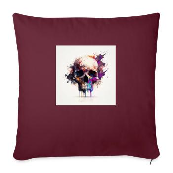 Crane abstrait n°2 - Housse de coussin décorative 45 x 45 cm - bordeaux - Devant