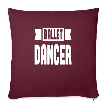 Ballerine - Housse de coussin décorative 45 x 45 cm - bordeaux - Devant