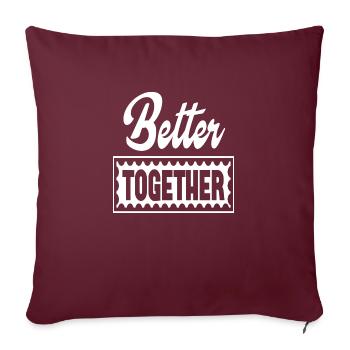 Mieux ensemble - Housse de coussin décorative 45 x 45 cm - bordeaux - Devant