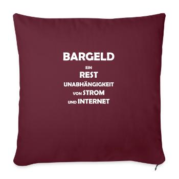 Bargeld - Sofakissenbezug 45 x 45 cm - Burgunderrot - Vorne