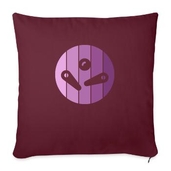 Pinball Machine Femme Pinball Violet Pinball - Housse de coussin décorative 45 x 45 cm - bordeaux - Devant