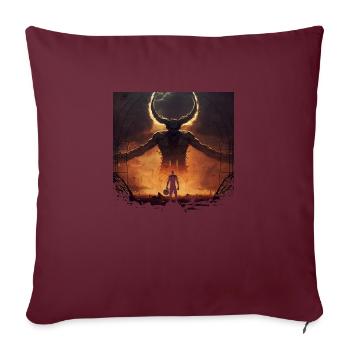 Démons du basket-ball - Housse de coussin décorative 45 x 45 cm - bordeaux - Devant