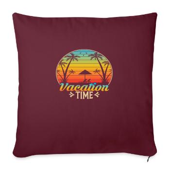 Vacation Time - Sofakissenbezug 45 x 45 cm - Burgunderrot - Vorne