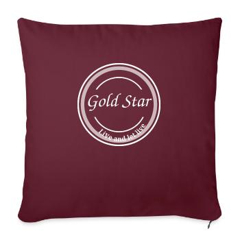 Gold Star ,Design, Logo, Text, - Sofa pillowcase 17,3'' x 17,3'' (45 x 45 cm) - burgundy - Front