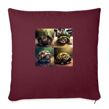 ai animals mix - Housse de coussin décorative 45 x 45 cm - bordeaux - Devant