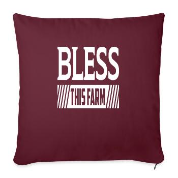 Bless This Farm - Sofa pillowcase 17,3'' x 17,3'' (45 x 45 cm) - burgundy - Front