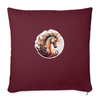 rabid unicorn - Sofa pillowcase 17,3'' x 17,3'' (45 x 45 cm) - burgundy - Front