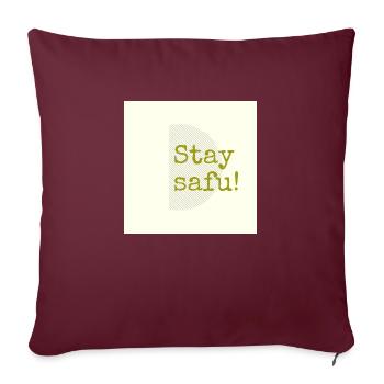 Restez en sécurité - Housse de coussin décorative 45 x 45 cm - bordeaux - Devant