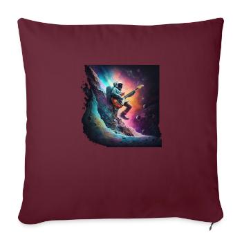 Surf spatial - Housse de coussin décorative 45 x 45 cm - bordeaux - Devant