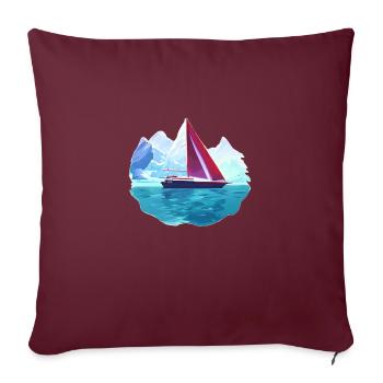 Sailing Sailors Sailboat Sailing Ship Sailing - Sofa pillowcase 17,3'' x 17,3'' (45 x 45 cm) - burgundy - Front