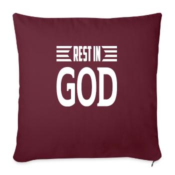 Rest In God - Sofa pillowcase 17,3'' x 17,3'' (45 x 45 cm) - burgundy - Front