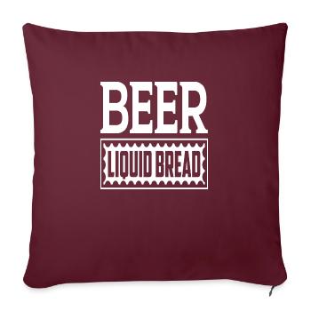 Beer Liquid Bread - Sofa pillowcase 17,3'' x 17,3'' (45 x 45 cm) - burgundy - Front