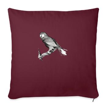 Budgerigar Propriétaire d’oiseaux Bird cockatiel - Housse de coussin décorative 45 x 45 cm - bordeaux - Devant