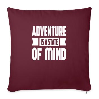 Adventure Is A State Of Mind - Sofa pillowcase 17,3'' x 17,3'' (45 x 45 cm) - burgundy - Front