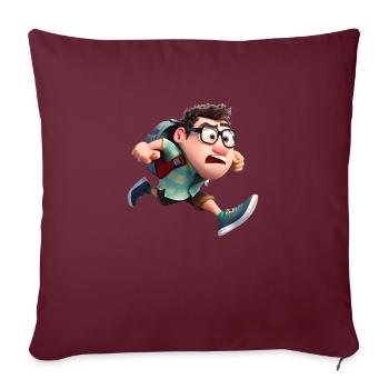 Pals pixélisés - Housse de coussin décorative 45 x 45 cm - bordeaux - Devant