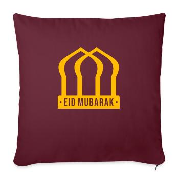 Eid Mubarak - Sofakissenbezug 45 x 45 cm - Burgunderrot - Vorne