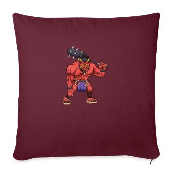 Oni - Housse de coussin décorative 45 x 45 cm - bordeaux - Devant