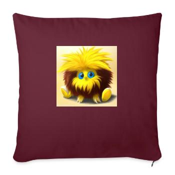 le câlin n°2 - Housse de coussin décorative 45 x 45 cm - bordeaux - Devant