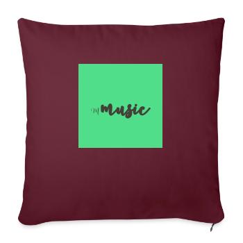 music 1 - Housse de coussin décorative 45 x 45 cm - bordeaux - Devant