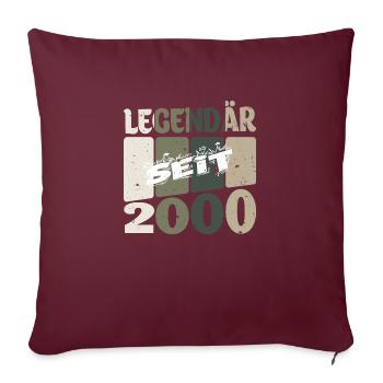 geburtstag 2000 - Sofakissenbezug 45 x 45 cm - Burgunderrot - Vorne