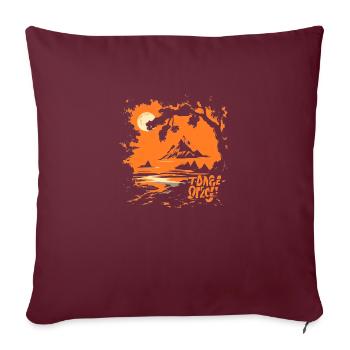 L’île - Housse de coussin décorative 45 x 45 cm - bordeaux - Devant