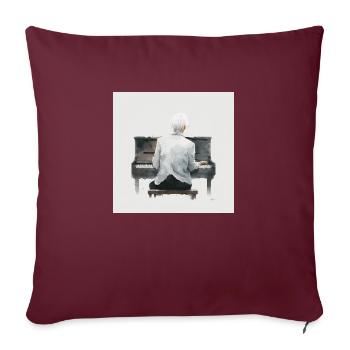 Der Pianist - Sofakissenbezug 45 x 45 cm - Burgunderrot - Vorne