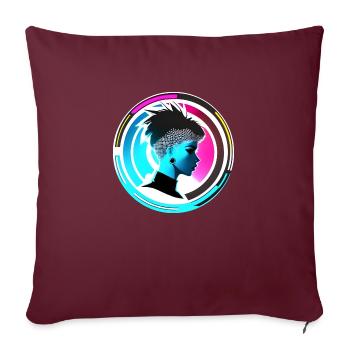 Blue Future - Sofa pillowcase 17,3'' x 17,3'' (45 x 45 cm) - burgundy - Front