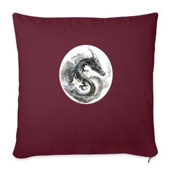 Rauchdrache - Sofakissenbezug 45 x 45 cm - Burgunderrot - Vorne