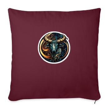 oiled bull - Sofa pillowcase 17,3'' x 17,3'' (45 x 45 cm) - burgundy - Front