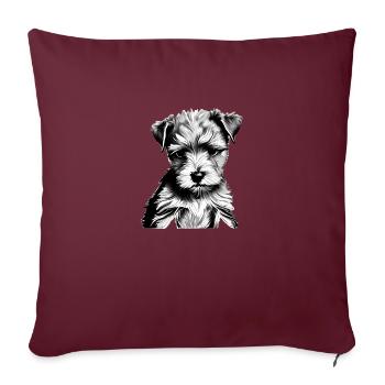 Chiens Lakeland Terrier Dog Owner Dog Dog Motif - Housse de coussin décorative 45 x 45 cm - bordeaux - Devant