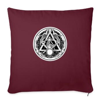 Déesse illuminati - Housse de coussin décorative 45 x 45 cm - bordeaux - Devant