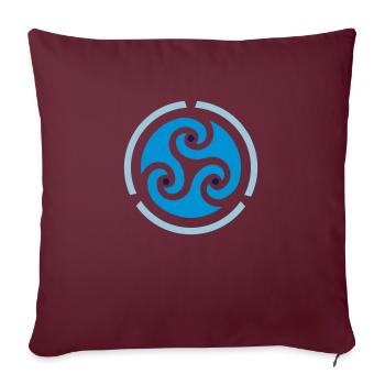 Logo de la mer - Housse de coussin décorative 45 x 45 cm - bordeaux - Devant