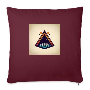 Triangle de l’espace - Housse de coussin décorative 45 x 45 cm - bordeaux - Devant