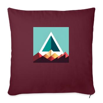 triangle abstrait - Housse de coussin décorative 45 x 45 cm - bordeaux - Devant