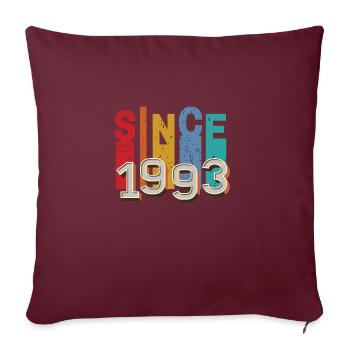 Seit 1993 retro - Sofakissenbezug 45 x 45 cm - Burgunderrot - Vorne