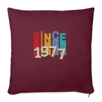 Seit 1977 retro - Sofakissenbezug 45 x 45 cm - Burgunderrot - Vorne