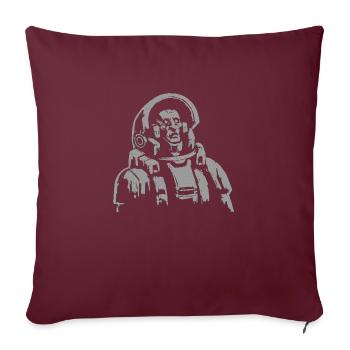 Zombie Monster Wariors Soladat Horror Skull Dead - Housse de coussin décorative 45 x 45 cm - bordeaux - Devant