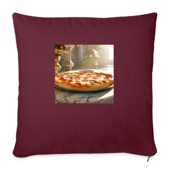 Saveur Pizza Lover - Housse de coussin décorative 45 x 45 cm - bordeaux - Devant